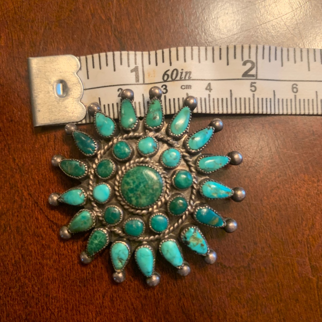 Vintage Navajo Turquoise Silver Pin/Brooch